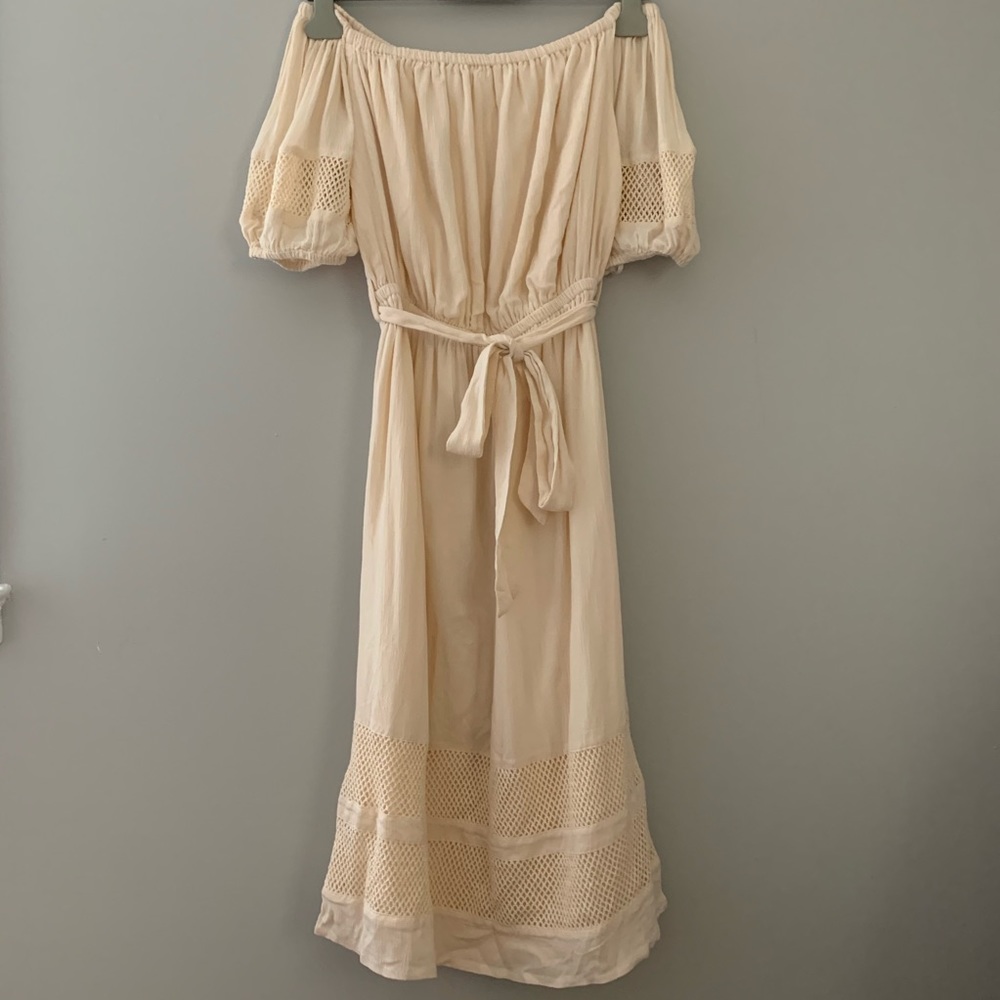 Tularosa Marty Off the Shoulder Cream Dress - Sz S
